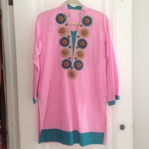 Indian Embroidered Cotton Tunic